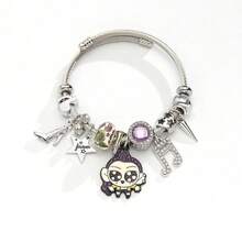 Eid Al-Fitr New K-POP Witch Hunting Girl Group Bracelet, Cartoon Rhinestone Pendant Stainless Steel Bangle Bracelet, Bracelet Gift, Family Gathering Gift, Carnival Festival Supplies, Festival Small Gift, Festival Essential, Suitable For Various Parties And Event Souvenirs - Multicolor - View 8