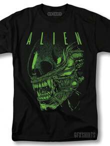 Alien Promo 90s Poster Graphic Movie Classic Film Retro Vtg Design T-Shirt - màu đen - Xem 1