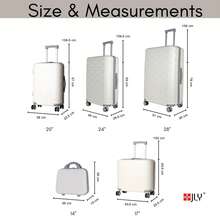 JLY 3-Piece Luggage Set Hard Shell Suitcases ABS+PC, Spinner Wheels, TSA Lock, Lightweight Travel Set - 白色 - 查看 10
