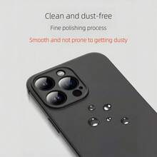 两款黑色哑光手机壳，兼容苹果系列手机。这些手机壳触感柔软舒适，防滑、防汗、防指纹、耐磨、防刮擦，能够为您的手机提供有效的防摔保护。 - 黑色 - 查看 3