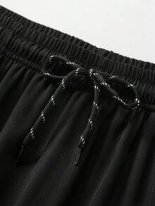Women's Running Shorts, Summer Active Bottoms With Zipper Pockets For Gym & Workout, Athletic Shorts Sports - Black - View 8