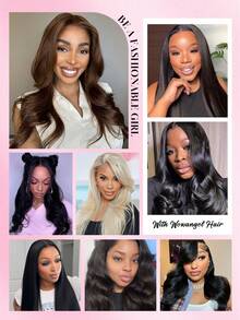 WOWANGEL 13x6 Full Lace Frontal Wig 250% Density Straight Lace Front Wigs Human Hair HD Transparent Lace Glueless Wig Pre Plucked Brazilian Virgin Human Hair Wigs For Women 16-28 Inch 3x6 Frontal Wigs Human Hair Suit For Your Birthday Party, Graduation Ceremony, Wedding, Vacation, Make You The Most Charming; Can Also Be Used As Gifts For Family And Friends Report An Issue With This Product Or Seller - Natural Black - View 10