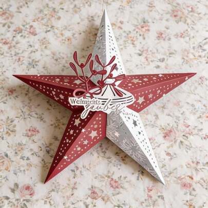 1 pièce Moule de découpe en métal en forme d'étoile créative, convient pour l'artisanat de papier, la confection de cartes, la décoration de scrapbooking, fabriqué en métal !