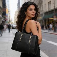 BAGCO Women Top Handle Bags - Black - View 3