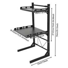 YUNRUX Microwave Oven Stand - Black - View 2