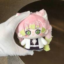 Demon-Fluffy-Slayer: Kimetsu-Chibi-No Yaiba Anime Plush Doll – Pink Hair Green-Eye Design, Soft Fluffy 10cm, Cute Collectible Gift For Anime Fans & 4-12Y Kids - 2 - 查看 5