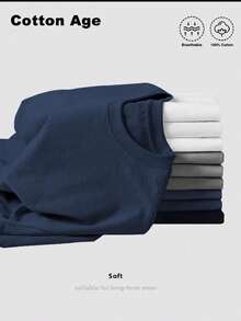 Plus Size Men's 100% Cotton Graphic Tee, Crew Neck Short Sleeve Casual T-Shirt With Retro Car Portrait Design, Vintage Streetwear, Comfortable Soft & Breathable For Summer, Regular Fit, Durable Fabric,Ideal Gifts For Men - 藏蓝色 - 查看 3