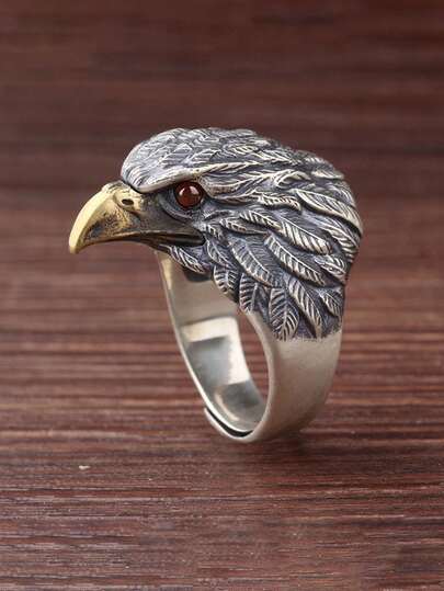 1pc Adjustable Ring In Genuine Original Eagle Head XC-074