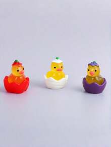 夜光迷你树脂鸭 | 蔬菜水果动物造型装饰品 | DIY微景观/盆栽/汽车装饰 | 创意生日礼物和派对小礼品 - 彩色 - 查看 4