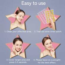 960 piezas Pegatinas de cara de estrella, material de hidrogel, suave y no irritante, accesorios de maquillaje y decorativos, adecuados para fiestas, reuniones, decoración de oficina, pegatinas de Navidad y Halloween, decoraciones para fiestas, solo para uso decorativo, no cosméticos, regalos, viajes, cosas baratas, artículos esenciales para viajes - Negro - Ver 5