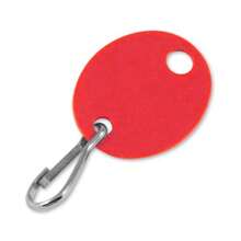 Oval Key Tag With Hook In Red 20 Pack For Secure Access Durable Plastic Construction Vibrant Color Reliable Holding Power - Red - View 2