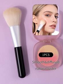 1pc Blush Brush, Powder Brush, Contour Brush - Evenly Applies Powder, Versatile Makeup Brush Beauty Tool