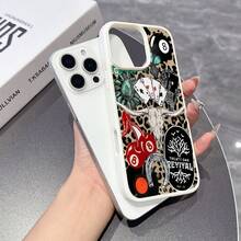 A Stylish Phone Case That Does Not Include A Lanyard Or Stand. Western Leopard Phone, Cherries Skull Horseshoe Vinyl Treaty Oak Revival With Country Rock Vibes, Now Aesthetic, 17 16 15 14 13 12 11 Pro Plus X, S25 S24 S23 S22 S21 Ultra - 白色 - 查看 8