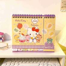 1pc 2026 Popular Japanese Anime Cute And Fun Cartoon Peripheral Calendar, High Beauty Cute Desk Calendar, Pink Girlheart High Beauty New Cute And Fun Calendar, Hong Kong Public Festival Holiday Desk Calendar, Hong Kong Version Monthly Calendar - Multicolor - View 3