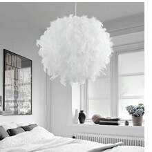 40厘米/30厘米暖色浪漫人造火焰球形灯罩，可伸缩，白色人造火焰球形灯罩带支架（仅灯罩） - 白色 - 查看 1