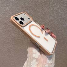 极简加厚磁吸棕色手机壳，兼容 17 Pro Max/17 Pro/16 Pro Max/16/16 Pro/16 Plus/15/15 Pro Max/15 Pro/13/14 Pro Max/13 Pro/13 Pro Max/14 Pro/14 Pro Max，亚克力材质硬壳，抗黄变 - 棕色-磁吸 - 查看 5