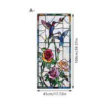 Bộ 1/4 phim dán kính màu sắc phong cách Bohemian với họa tiết chim ruồi và chuồn chuồn, dán tĩnh điện, bảo vệ sự riêng tư, thu năng lượng mặt trời, trang trí nhà cửa, nhà bếp, phòng tắm, hình lăng kính cầu vồng. - Nhiều màu - Xem 13