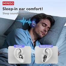 MINISO MS108 AI Smart Earbuds | Translation + Noise Cancellation + Sharing 3-In-1, Buy 1 Get 2, 134 Languages Real-Time Translation, Dual Mic Noise Cancellation High-Definition Calls - Black - View 7