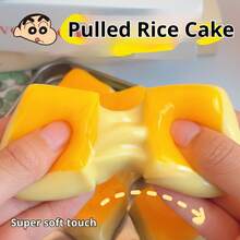 1个硅胶质感弹力米饼软萌玩具 - 方便收纳于粘袋中，逼真食物造型，成人减压解压玩具 - 彩色 - 查看 6