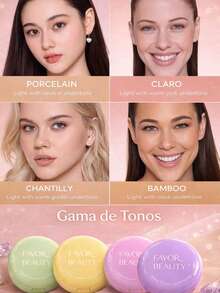 Base Cushion Líquida Larga Duración 48H | Maquillaje Profesional Efecto Piel Perfecta | Base Compacta Hidratante Resistente al Agua | Cosmético para Mujer Uso Diario Regalo Ideal Maquillaje Cosmética para Mujeres Niñas Perfecto para Invierno Ideal para Y2K Elegante Moda Adecuado para Cumpleaños Regalo Fiesta Listo Mejor Color - Bamboo - Ver 5