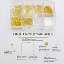 Gold-Tone Faux Pearl Earring Making Kit, DIY Jewelry Craft Supplies For Customized Earrings, Studs, Drops - Earring Material Pack - View 9
