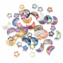 215pcs Multi-Style Glass Beads Set, Including Star, Moon, Round Beads, Initial Letter Zodiac Sign Metal Tags, DIY Jewelry Making Supplies For Necklace, Bracelet, Women's Jewelry, Phone Charm, Keychain, Birthday Gift, Holiday Gift - Star, Moon, Letter, Constellation Color - View 12
