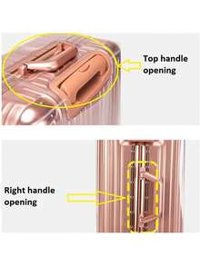 1个透明加厚耐磨防水行李箱保护套，旅行箱套 - 黑色 - 查看 5