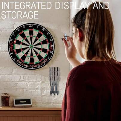 1 قطعة رف عرض وتخزين السهام المثبت على الحائط، مع 9 شبكة سهام سهلة التركيب، صندوق تخزين محمول للسهام، ثابت، موفر للمساحة، مناسب للغرفة المعيشية والنوم والمكتب والمنزل والبار (للمنتجات المطبوعة ثلاثية الأبعاد، قد يكون هناك اختلاف طفيف في اللون وبعض الخيوط طبيعي، السهام والبراغي غير مشمولة)