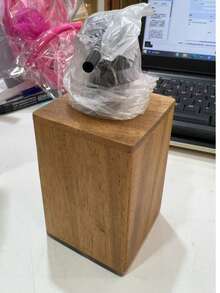 1pc Vintage Wooden Soap Dispenser, Solid Wood Frame With Black Pump, 7oz/17oz Refillable For Hand Soap, Lotion, Dish Soap In Bathroom & Kitchen - Rust Brown - View 2