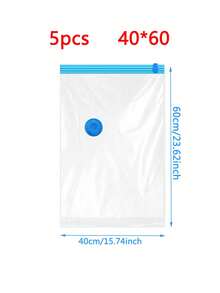 10/5/1件便携式PE旅行收纳袋，大容量压缩袋，可重复使用真空袋，可折叠收纳袋，印花行李袋，防潮，防尘，节省空间，适用于衣服，毛毯，衬衫，床上用品，卧室，衣柜，浴室，户外装备 - 彩色 - 查看 17