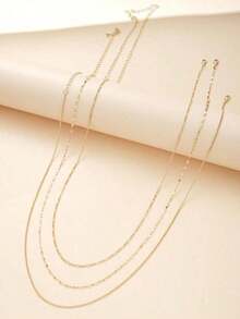 17KM 3pcs Simple Chain Waist Chain For Women, Perfect For Daily Wear And Vacation Dating - Bạc - Xem 11