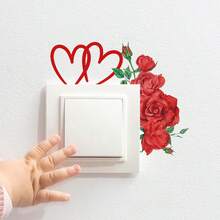 BRUP 1pc Heart Toilet Lid Stickers Self - Adhesive Bathroom Shower Toilet Decor Easy Peel & Stick For Home Rental Bedroom Valentine's Day - Multicolor - View 9