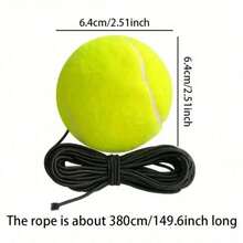 4pcs Professional Rebound Tennis Balls With Elastic Rope, Tennis Training Balls, Single-Person Elastic Rubber Ball, Tennis Training Equipment, Tennis Sports Accessories, Suitable For Coaches And Players, Durable High Elasticity, Easy To Use, Applicable For Racket Sports, Indoor Sports, Outdoor Sports Accessories, Tennis Gifts, Tennis Matches, Finger Games, Party Games, Family Entertainment, Sports Gifts, Party Gifts, Gifts For Men, Gifts For Women - Multicolor - View 4