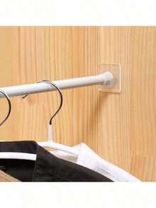 2/4pcs Strong Adhesive Wall Hooks - No Drilling Required, Easy Installation, Suitable For Kitchen, Bathroom, Bedroom - Multi-Purpose Hooks For Towels, Clothes, Keys - Stylish White Design - Clear - View 4