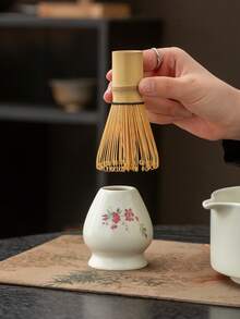 1 pieza/2 piezas/3 piezas/4 piezas Juego de tazón de matcha japonés, combo de utensilios de matcha de alta calidad (incluye tazón de matcha, batidor, soporte, cuchara de bambú) - Perfecto para hacer latte de matcha, regalo ideal para amantes del matcha y principiantes - Multicolor - Ver 7