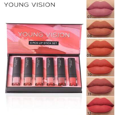YOUNG VISION 6入組長效啞光唇膏套裝