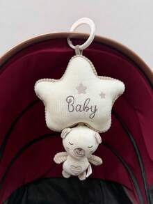 1pc Baby Stroller Hanging Plush Rattle Doll With Music Box, Newborn Baby Stroller Activity Hanging Doll With Crinkle Paper And BB Device, Suitable As Gift - Multicolor - View 10