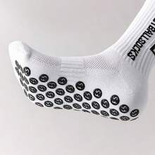 1/2/4/10pcs Men/Women Anti-Slip Grip Socks, Suitable For Sports Like Football, Basketball, Baseball, American Football, Cycling, Running, Hiking, Tennis, Skateboarding, Breathable Cushioned Professional Fitness Socks - Black and White - View 4