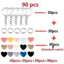 15/30/60/90 Stück Mehrfarbige Plüsch Herz-förmige Anhänger Schlüsselanhänger Tasche Auto DIY Dekoration, Muttertag Geburtstags Party Geschenk für Familie & Freunde - Verschiedenfarbig - Übersicht 18