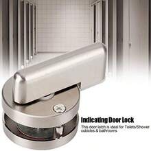Pestillo de Puerta de Bao de Acero Inoxidable que Indica Cerradura, Indicador de Ocupado/desocupado para Inodoro de Bao Pblico Montado con Fijacin Pasante de Perno - como se muestra en la figura - Ver 4