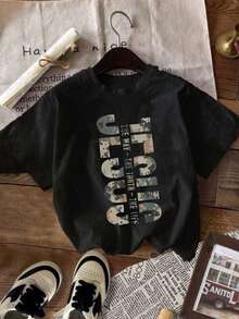 Boys' Cotton T-Shirt, Christian Faith T-Shirt - Jesus Is My Beloved & Bible Verse Print (Faith, Hope, Love) - A Casual Printed Crew Neck Short-Sleeved Top, Suitable For Church, Gym, And Casual Wear - Machine Washable Gift For Teenagers. - Black - View 2