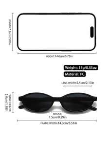 3 Pairs Multi-Color Retro Oval Glasses - Women's Minimalist Fashion For Daily Outings & Summer Beach Trips - Nhiều màu - Xem 10