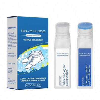 JAYSUING 1 Set White Shoes Cleaning Kit - Whitening Agent, Stain Remover, Brightens & Cleans Sneakers, Sports Shoes, Canvas Shoes,Shoe Rack,Storage Saver,Outdoor,Garden,Travel Essential,Portable,Beach Essential,Graduation Season,Commencement,Graduation Ceremony,Graduation Gift,Graduation Present,Graduation Gift,Graduation Present,Congrats Grad,Congratulations Graduate,Valedictorian,Finish School,Graduation Party