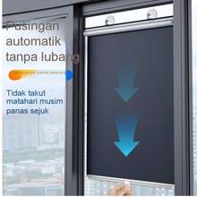 无需钻孔安装，无忧无虑，不伤墙面：无需钻孔，无需工具，吸盘/胶粘固定，适用于出租房和家庭。有效遮光，营造舒适环境：高密度面料有效阻挡外部光线，适用于阳台/厨房，阻挡强光和紫外线。 - 全遮光 - 查看 3