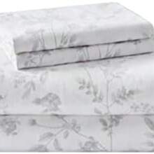 TUSHH  - Juego de sbanas Individuales, Ropa de Cama de Franela de algodn, Cepillado para Mayor suavidad y Comodidad (Gris Fawna, Individual) - fauna individual+gris - Ver 2