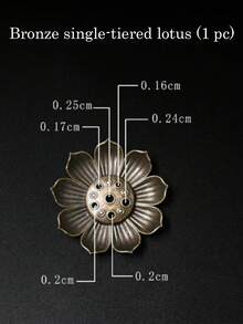 1 Stück Lotus-förmiger Räucherstäbchenhalter, Sandelholz Räucherstäbchen Brenner für Zuhause, Yoga Studio, Buddhismus, Geburtstag, Abschlussgeschenk, Legierung Räucherspirale Ständer mit Lotus Platte, Räucherspirale Basis für Tempel, Yoga Studio - Verschiedenfarbig - Übersicht 3