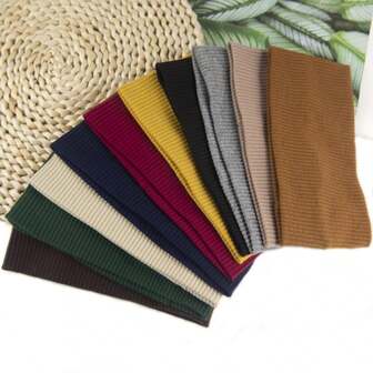 1 st stickat sportpannband, elastiskt hårband för löpning, cykling, basket, fitness, unisex