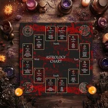 1 tấm khăn trải bàn thờ hình thánh giá Celtic cổ điển, khăn trải bàn bài Tarot, trang trí lễ hội Ramadan, thảm bói bài Tarot hình ngôi sao năm cánh và mặt trăng cổ điển. - Nhiều màu - Xem 5
