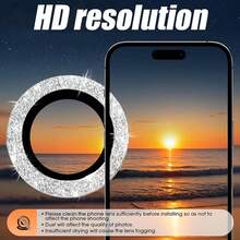 3pcs 17 Pro / 17 Pro Max / 16 Pro Max / 16 / 16 Pro / 16 Plus / 15 Pro Max / 15 Pro / 15 Plus / 14 Pro Max / 14 / 13 / 12 / 11 Camera Lens Protective Film, Flash Version - Compatible With IPhone 17 Pro Max, Wind Metal Independent Shiny Ring Protective Case, 9H Scratch Resistant Tempered Glass, Silver - Silver - View 8