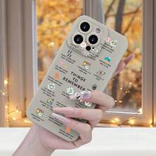 Creative Cute Sticker Print Fashion Phone Case - High-Quality Protective Cover For IPhone 16/15/14/12, Pro Max Series & 12Pro, 13ProMax, 14Plus, 15Plus, 16Plus, 12Mini, 13Mini, 14Pro, X, XS, XR, XSMax, 7, 8, 7Plus, 8Plus, 15ProMax, 16Pro, 14ProMax, 13Pro Max, 12PM Models - Perfect Birthday Gift, Holiday Gift, Couple Gift, Boyfriend/Girlfriend Present,Suitable For IPhone17 Air - 白色 - 查看 6